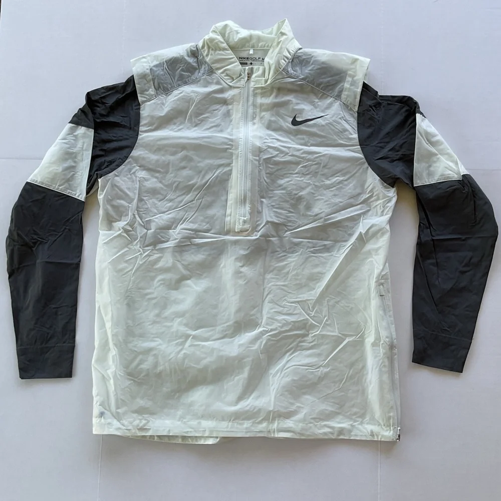 Nike Golf Hyper Adapt ½ Zip Windbreaker Clear Dark Grey Men’s Large 585773-046